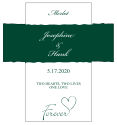 Customized Forever Swirly Rectangle Wine Wedding Label 3.5x3.75